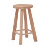 Σκαμπό Charloce pakoworld teak ξύλο σε φυσική απόχρωση Φ35x62εκ 336-000020