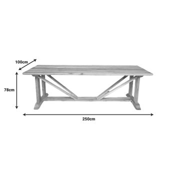 Alternative view of Τραπέζι Smarious  teak ξύλο σε φυσική απόχρωση 250x100x78εκ