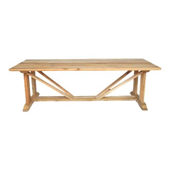Τραπέζι Smarious pakoworld teak ξύλο σε φυσική απόχρωση 250x100x78εκ 338-000002