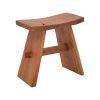 Σκαμπό Shogun pakoworld teak ξύλο σε φυσική απόχρωση 46x28x46εκ 338-000017