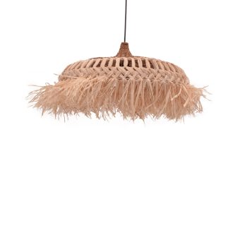 Φωτιστικό οροφής Borobe Inart sisal σε φυσικό χρώμα Φ80x45εκ 339-000001