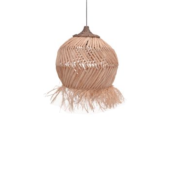 Φωτιστικό οροφής Koronse Inart sisal σε φυσικό χρώμα Φ55x68εκ 339-000009