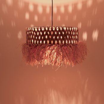 Alternative view of Φωτιστικό οροφής Annhele Inart sisal σε φυσικό χρώμα Φ50x35εκ