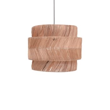Φωτιστικό οροφής Zeniole Inart abaca σε φυσικό χρώμα Φ60x50εκ 339-000016