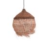 Φωτιστικό οροφής Fiorine Inart abaca σε φυσικό χρώμα Φ55x70εκ 339-000018