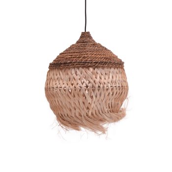 Φωτιστικό οροφής Fiorine Inart abaca σε φυσικό χρώμα Φ55x70εκ 339-000018