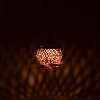Alternative view of Φωτιστικό οροφής Fiorine Inart abaca σε φυσικό χρώμα Φ35x45εκ
