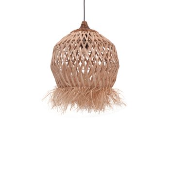 Φωτιστικό οροφής Marjione Inart sisal σε φυσικό χρώμα Φ45x55εκ 339-000021