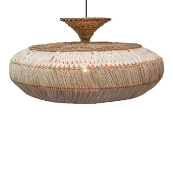 Φωτιστικό οροφής Lafrene Inart sisal σε φυσικό χρώμα Φ90x43εκ 339-000022