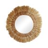 Καθρέπτης Oviele Inart sisal σε φυσικό χρώμα Φ95x4εκ 339-000025