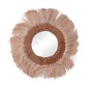 Καθρέπτης Fraklone Inart abaca σε φυσικό χρώμα Φ50x4εκ 339-000027