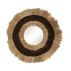 Καθρέπτης Verone Inart abaca σε φυσικό χρώμα Φ80x5εκ 339-000030