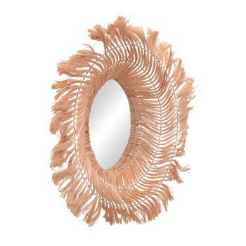Καθρέπτης Tolle Inart abaca σε φυσικό χρώμα 65x85x17εκ 339-000033