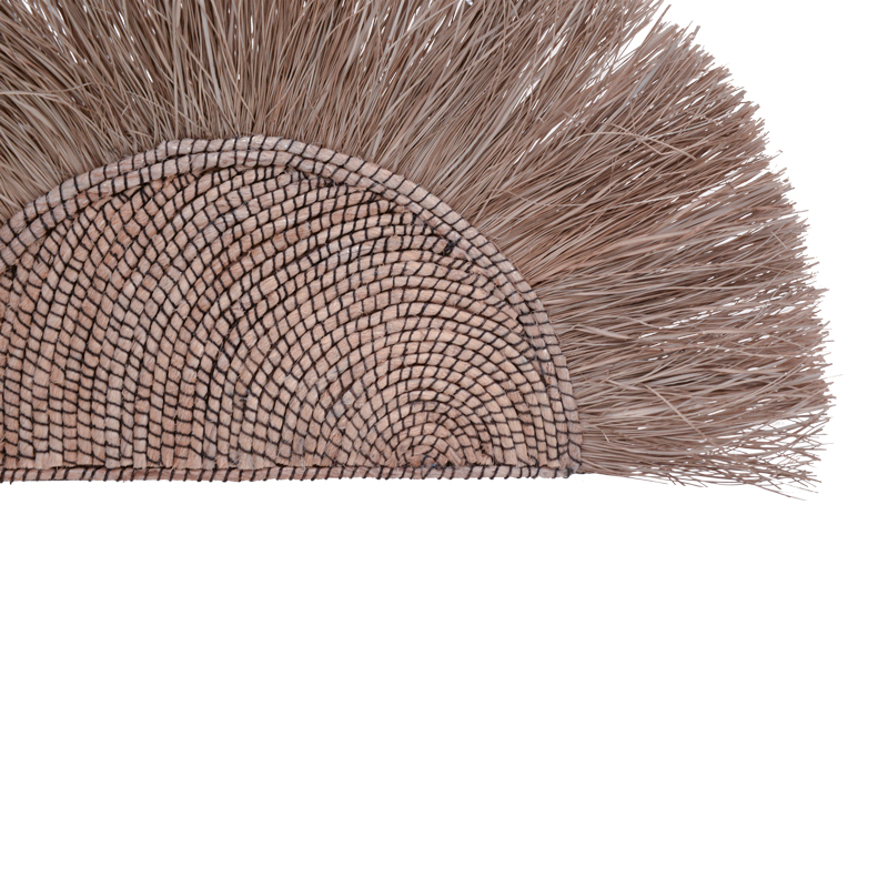 Διακοσμητικό τοίχου Nairone Inart seagrass-abaca σε φυσικό χρώμα 85x105x10εκ - Image 2