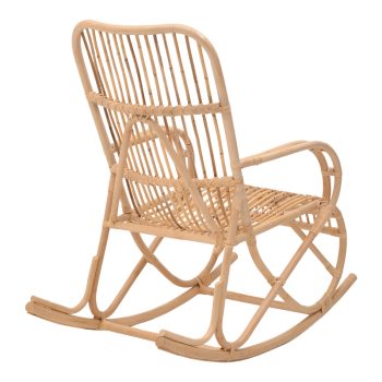 Alternative view of Κουνιστή πολυθρόνα Cormeny  rattan σε φυσική απόχρωση 68x109x103εκ