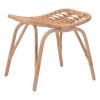 Σκαμπό Vrebor pakoworld rattan pe σε φυσική απόχρωση 53x41x46εκ 344-000009