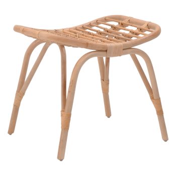 Σκαμπό Vrebor pakoworld rattan pe σε φυσική απόχρωση 53x41x46εκ 344-000009