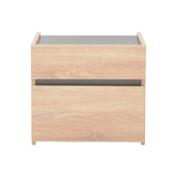 Alternative view of Κομοδίνο Comcie  σε φυσικό με γκρι απόχρωση 50x42x45.5εκ