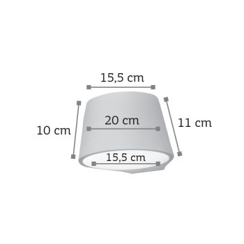 Alternative view of InLight Επιτοίχιο φωτιστικό λευκό από γύψο 1XE14 D:15,5cm (43375)