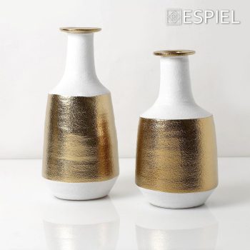 ΒΑΖΟ ΚΕΡΑΜΙΚΟ ΧΡΥΣΟ/ΛΕΥΚΟ 36CM
