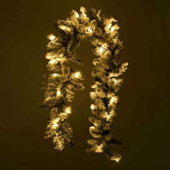ΓΙΡΛΑΝΤΑ ΧΙΟΝΙΣΜΕΝH 30 LED PVC ΠΡΑΣΙΝΟ ΛΕΥΚΟ Μ180 (120 TIPS)