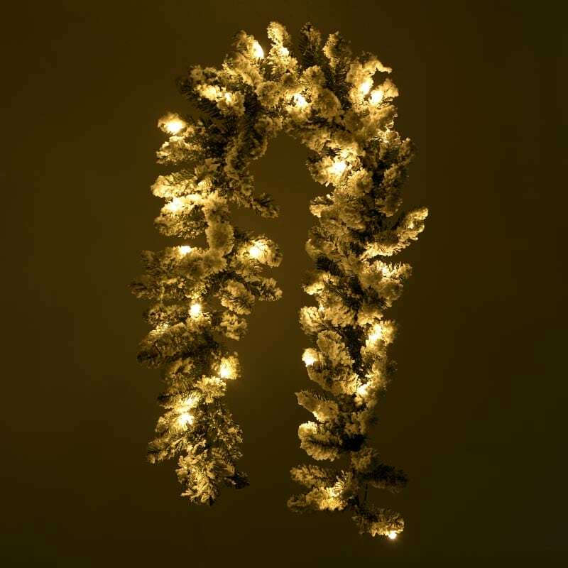 ΓΙΡΛΑΝΤΑ ΧΙΟΝΙΣΜΕΝH 30 LED PVC ΠΡΑΣΙΝΟ ΛΕΥΚΟ Μ180 (120 TIPS)