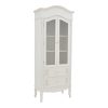 Βιτρίνα Pazlen Inart mdf σε λευκή αντικέ απόχρωση 74.5x39x190εκ 087-000007