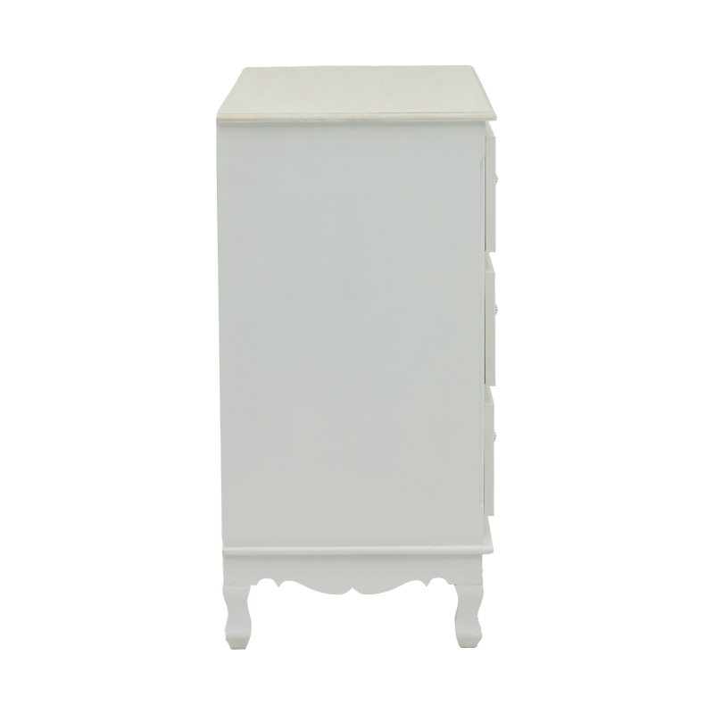 Συρταριέρα Pazlen Inart mdf σε λευκή αντικέ απόχρωση 80x40x80εκ - Image 4