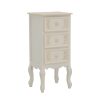 Συρταριέρα Pazlen Inart mdf σε λευκή αντικέ απόχρωση 40x34.5x82εκ 087-000009