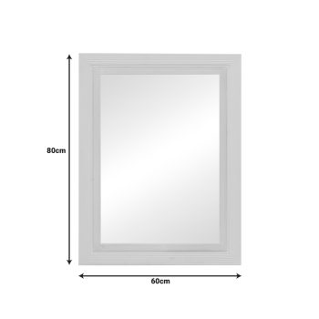 Alternative view of Καθρέπτης Joliene Inart mdf σε λευκή αντικέ-φυσική απόχρωση 60x80x2.1εκ