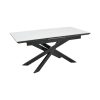 Τραπέζι Rogemi pakoworld γκρι mdf-μαύρο μέταλλο 160-200x90x75εκ 101-000107