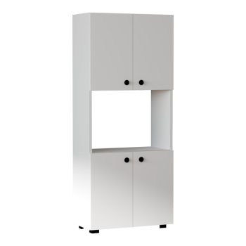 Ντουλάπα κουζίνας Guzel pakoworld σε λευκή απόχρωση 60x31.4x140εκ 120-000477