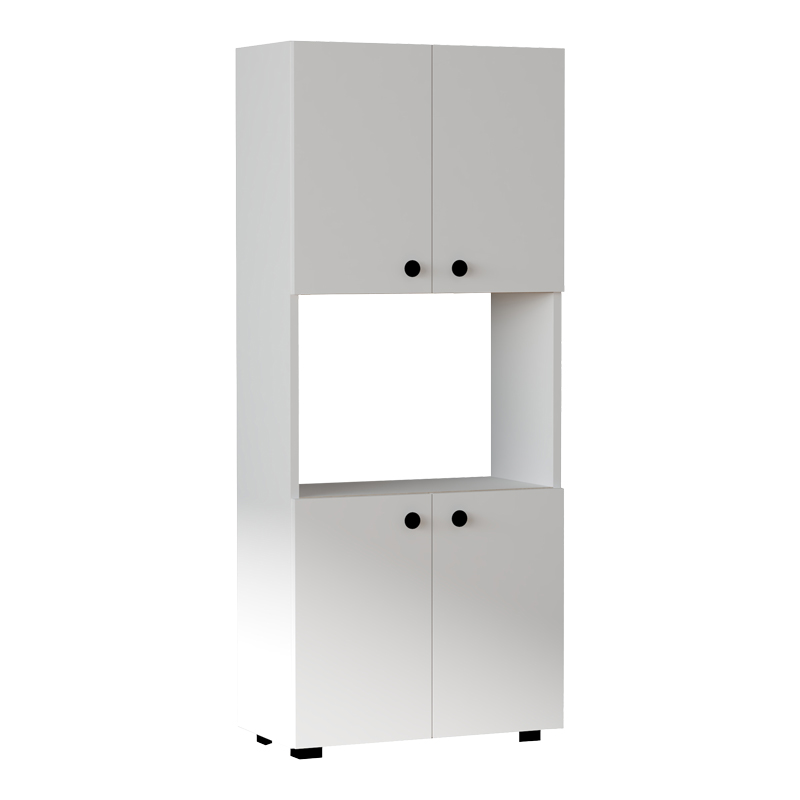 Ντουλάπα κουζίνας Guzel pakoworld σε λευκή απόχρωση 60x31.4x140εκ 120-000477