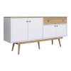 Μπουφές Satava pakoworld pp σε λευκή-καρυδί απόχρωση 180x45x87.6εκ 182-000112
