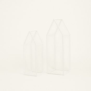 Beauty Home ΜΕΤΑΛΛΙΚΟ ΣΠΙΤΙ ΣΕΤ 2 ΤΜΧ ΛΕΥΚΟ 36 – 45 CM