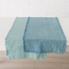 ΤΡΑΒΕΡΣΑ 2/ass Lenea L140 W40cm ΓΑΛΑΖΙΟ/ΤΙΡΚΟΥΑΖ Cotton 20-23-874