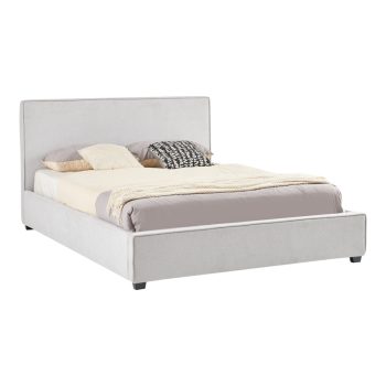 Κρεβάτι διπλό Bedka pakoworld ύφασμα γκρι 160x200εκ 279-000012