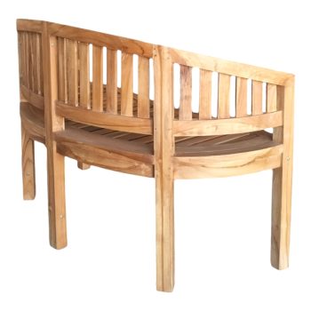 Alternative view of Καναπές διθέσιος Coren  φυσικό teak ξύλο 130x61x87εκ