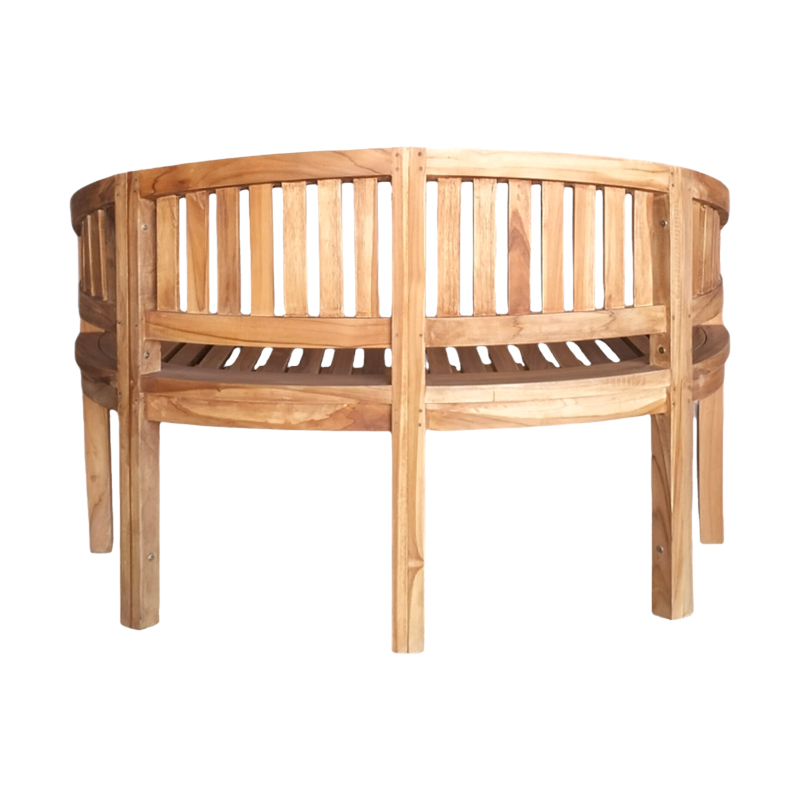 Καναπές διθέσιος Coren φυσικό teak ξύλο 130x61x87εκ - Image 4