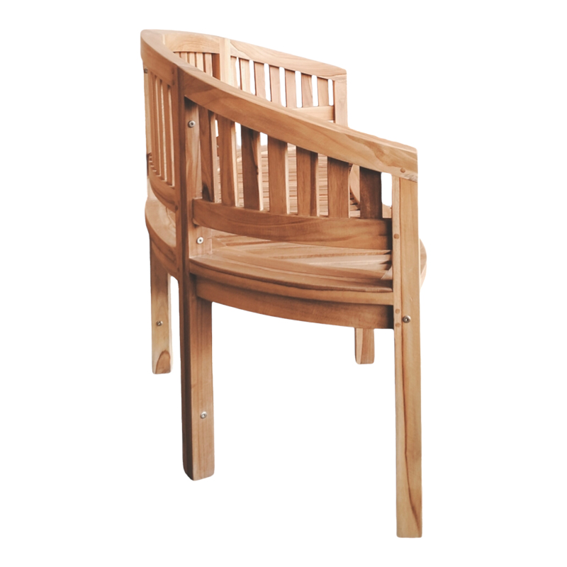 Καναπές τριθέσιος Coren φυσικό teak ξύλο 150x61x87εκ - Image 3