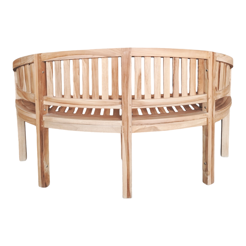 Καναπές τριθέσιος Coren φυσικό teak ξύλο 150x61x87εκ - Image 5