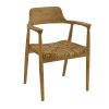 Πολυθρόνα Denverone pakoworld φυσικό teak ξύλο-banana σχοινί 57x54x79εκ 336-000006