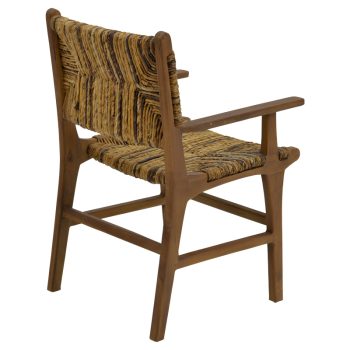 Alternative view of Πολυθρόνα Refane  φυσικό teak ξύλο-ψάθα 55x60x85εκ
