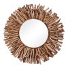 Καθρέπτης Grazzy Inart arum-flotsam ξύλο σε φυσική απόχρωση Φ70x8εκ 337-000029