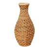 Βάζο Gucre I Inart ξύλο-rattan pe σε φυσική απόχρωση Φ30x70εκ 337-000033