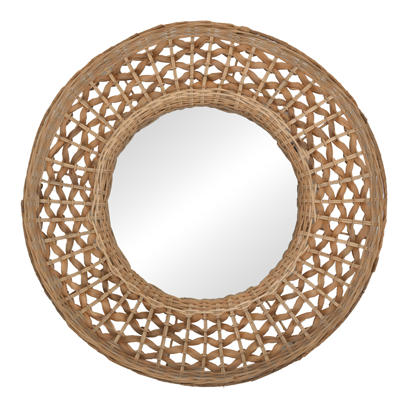 Καθρέπτης Mazun Inart ξύλο σε φυσική απόχρωση Φ60x8εκ 337-000039