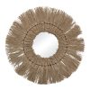 Καθρέπτης Apler Inart mendong σε φυσική απόχρωση Φ60x6εκ 337-000040