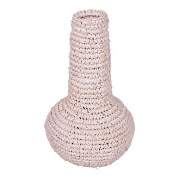 Βάζο Sannery Inart sisal σε φυσική απόχρωση Φ18x30εκ 337-000042