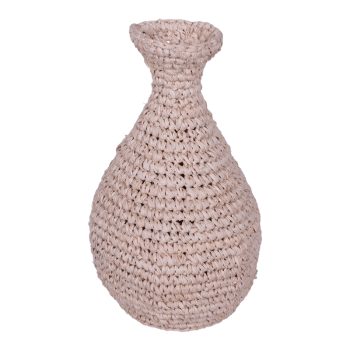 Βάζο Sannery I Inart sisal σε φυσική απόχρωση Φ20x32εκ 337-000043