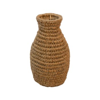 Βάζο Agelen I Inart sisal σε φυσική απόχρωση Φ20x33εκ 337-000045